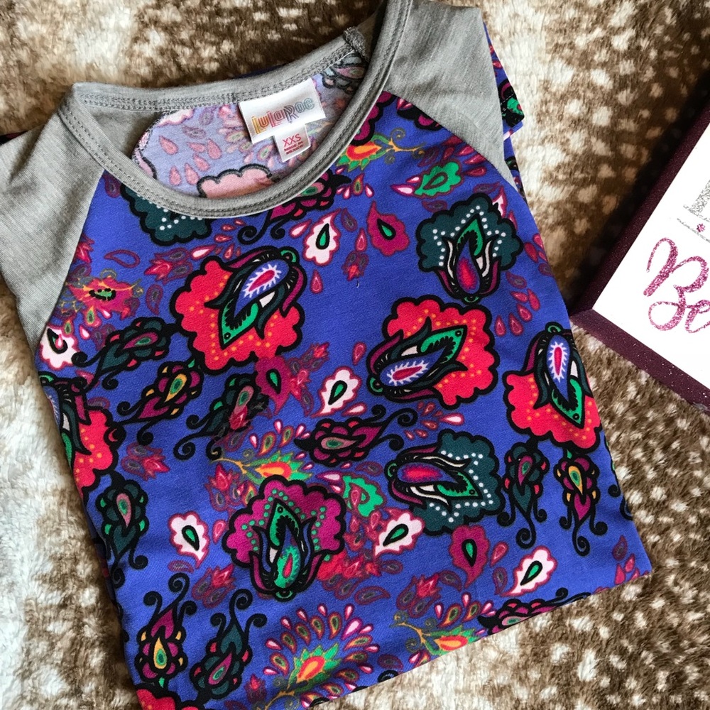 LuLaRoe Randy Baseball 3/4 Sleeve Tee